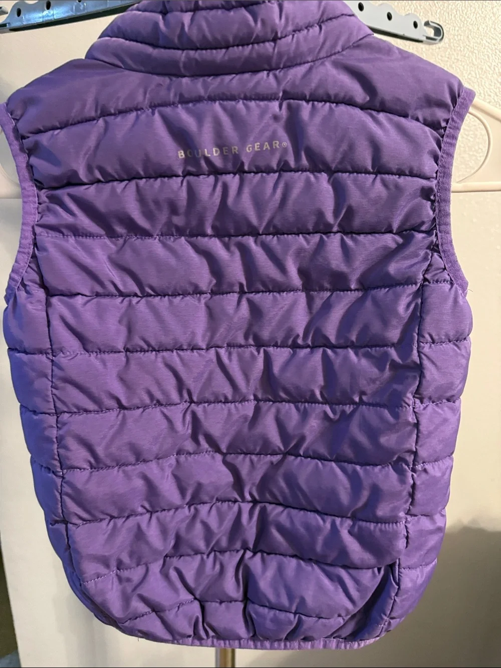 Kids Purple Quilted Puffer Vest - Unbranded